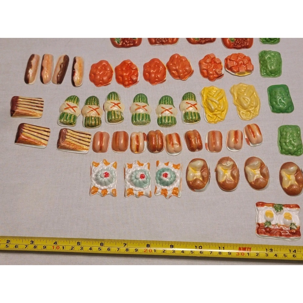 Vintage Celluloid Miniature Play Food Lot Toy Kitchen Cake Eclair 1940s 1950s - Picture 9 of 10